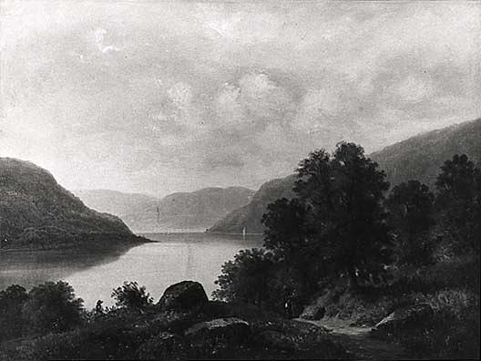 WikiOO.org - Енциклопедія образотворчого мистецтва - Живопис, Картини
 Asher Brown Durand - Hudson at Rhinebeck, (painting)