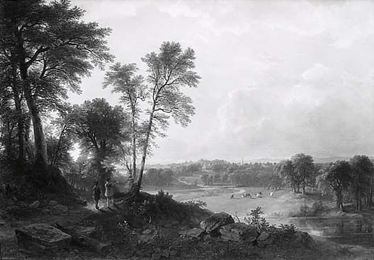 Wikioo.org - Encyklopedia Sztuk Pięknych - Malarstwo, Grafika Asher Brown Durand - View Towards the Hudson Valley, (painting)