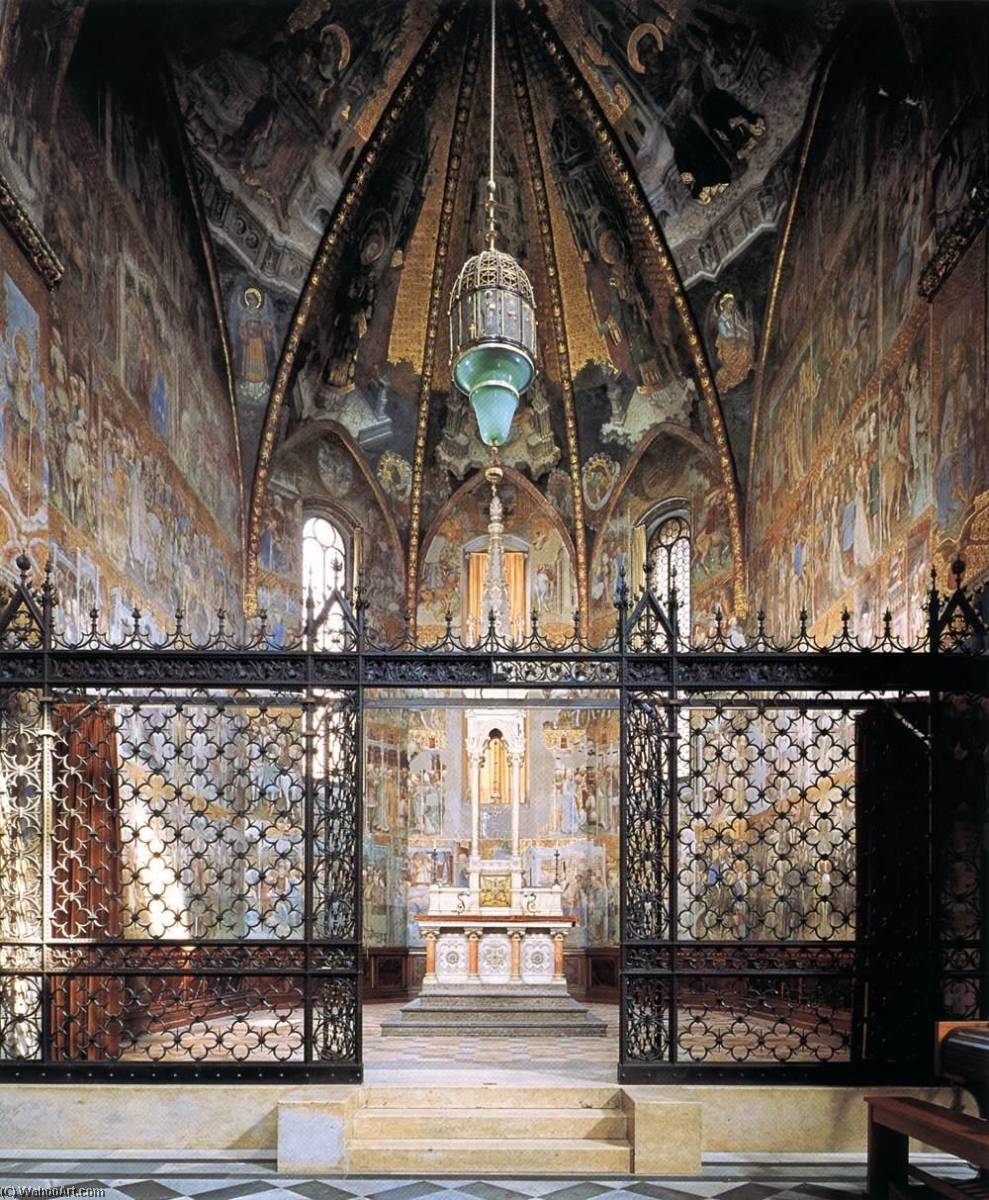 Wikioo.org - The Encyclopedia of Fine Arts - Painting, Artwork by Franceschino Zavattari - View of the Tomb Chapel of Queen Theodolinda