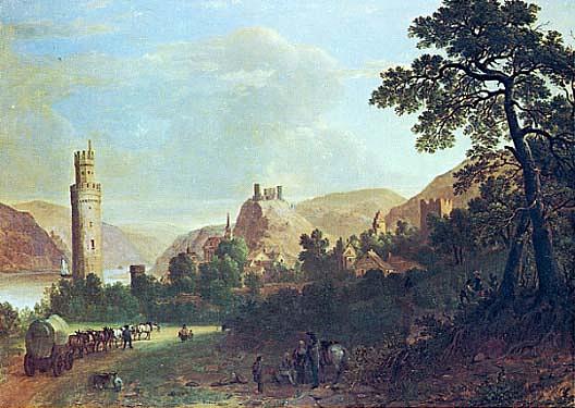 WikiOO.org - Güzel Sanatlar Ansiklopedisi - Resim, Resimler Asher Brown Durand - Oberwesel on the Rhine, (painting)