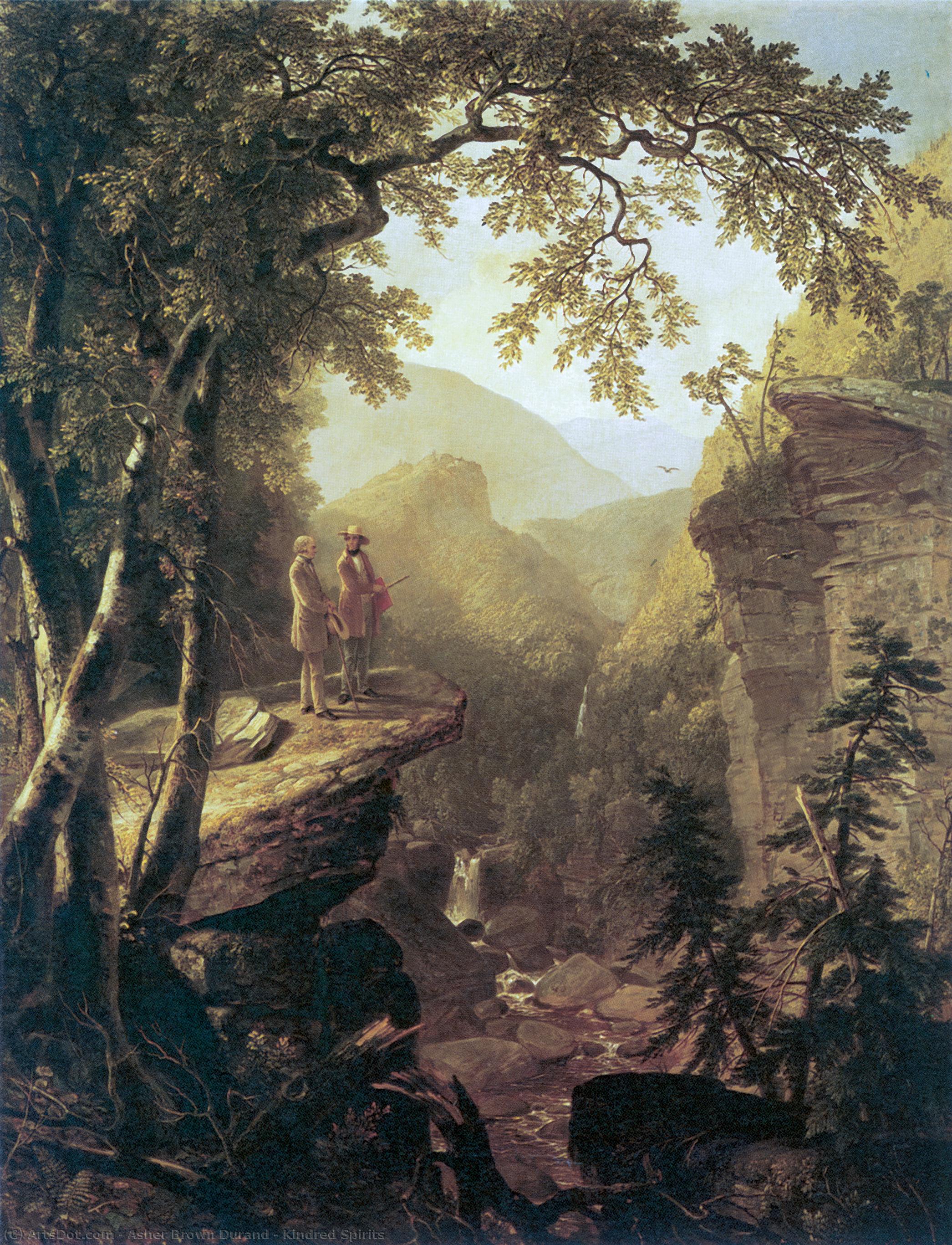 Wikioo.org - The Encyclopedia of Fine Arts - Painting, Artwork by Asher Brown Durand - Kindred Spirits, (painting)
