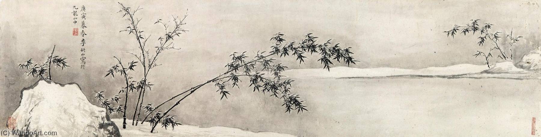 Wikioo.org - สารานุกรมวิจิตรศิลป์ - จิตรกรรม Li Yanshan - Snow clad Bamboo on the Shore