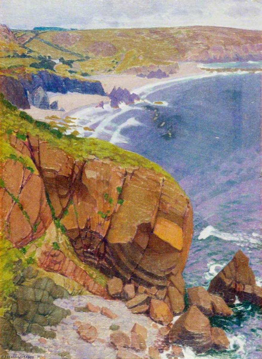 WikiOO.org - Encyclopedia of Fine Arts - Målning, konstverk Henry Lamb - Thundery Weather, Kennack Sands
