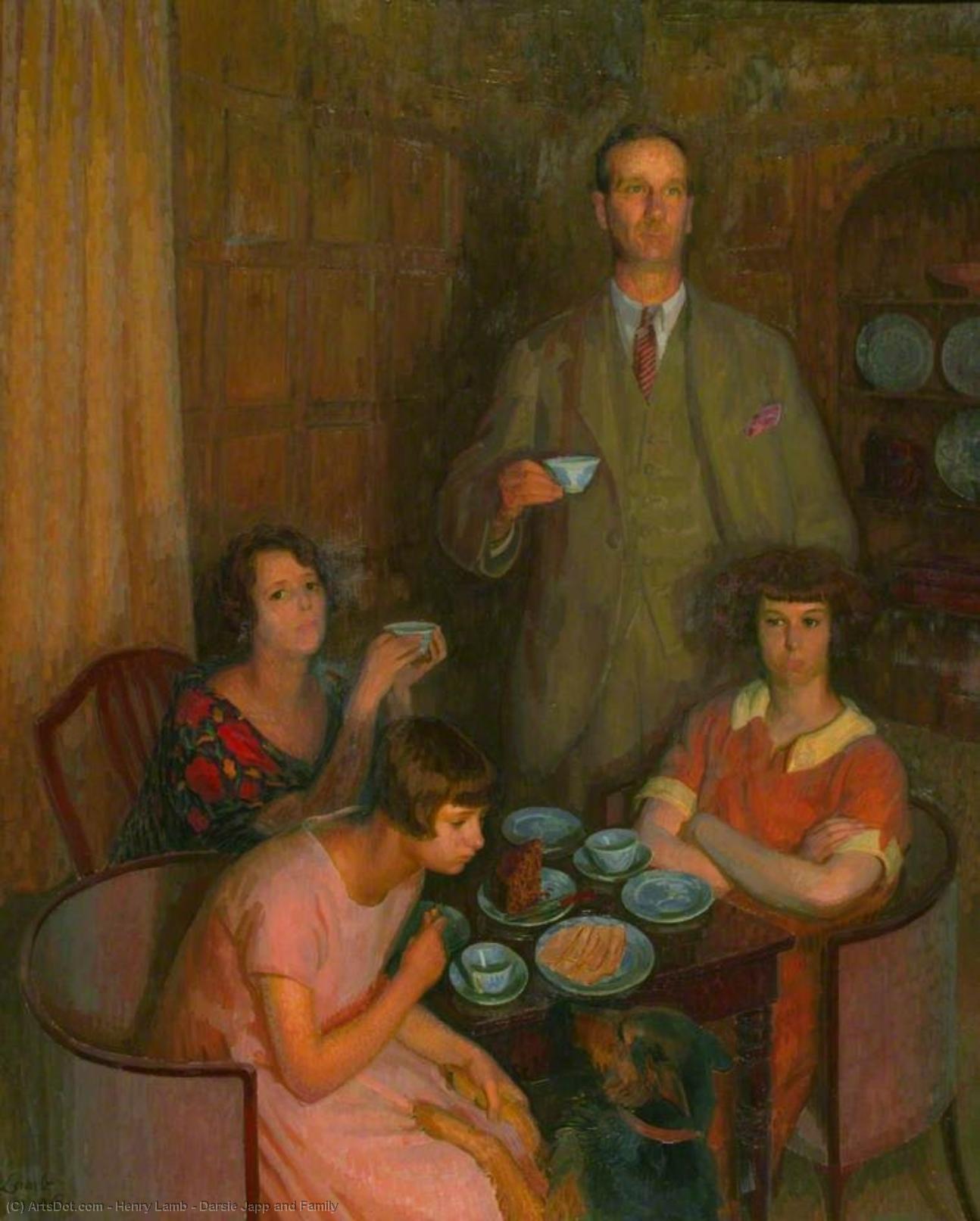 WikiOO.org - אנציקלופדיה לאמנויות יפות - ציור, יצירות אמנות Henry Lamb - Darsie Japp and Family