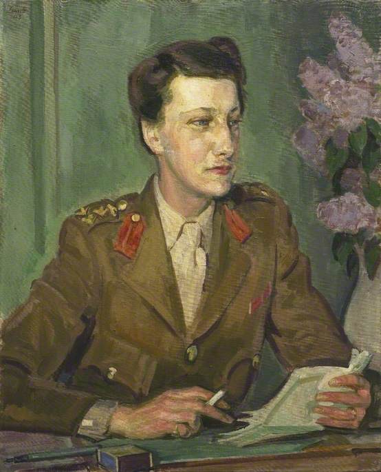 Wikioo.org - The Encyclopedia of Fine Arts - Painting, Artwork by Henry Lamb - Chief Controller Leslie Violet Lucy Whateley, CBE, Director of Auxiliary Territorial Service