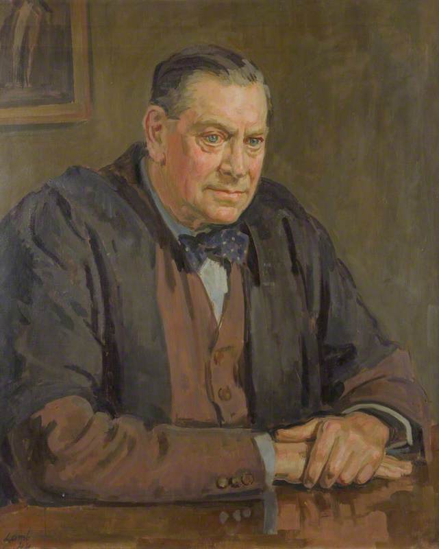 Wikioo.org - The Encyclopedia of Fine Arts - Painting, Artwork by Henry Lamb - Sir Herbert Richmond (1871–1947), Master of Downing College (1936–1947)
