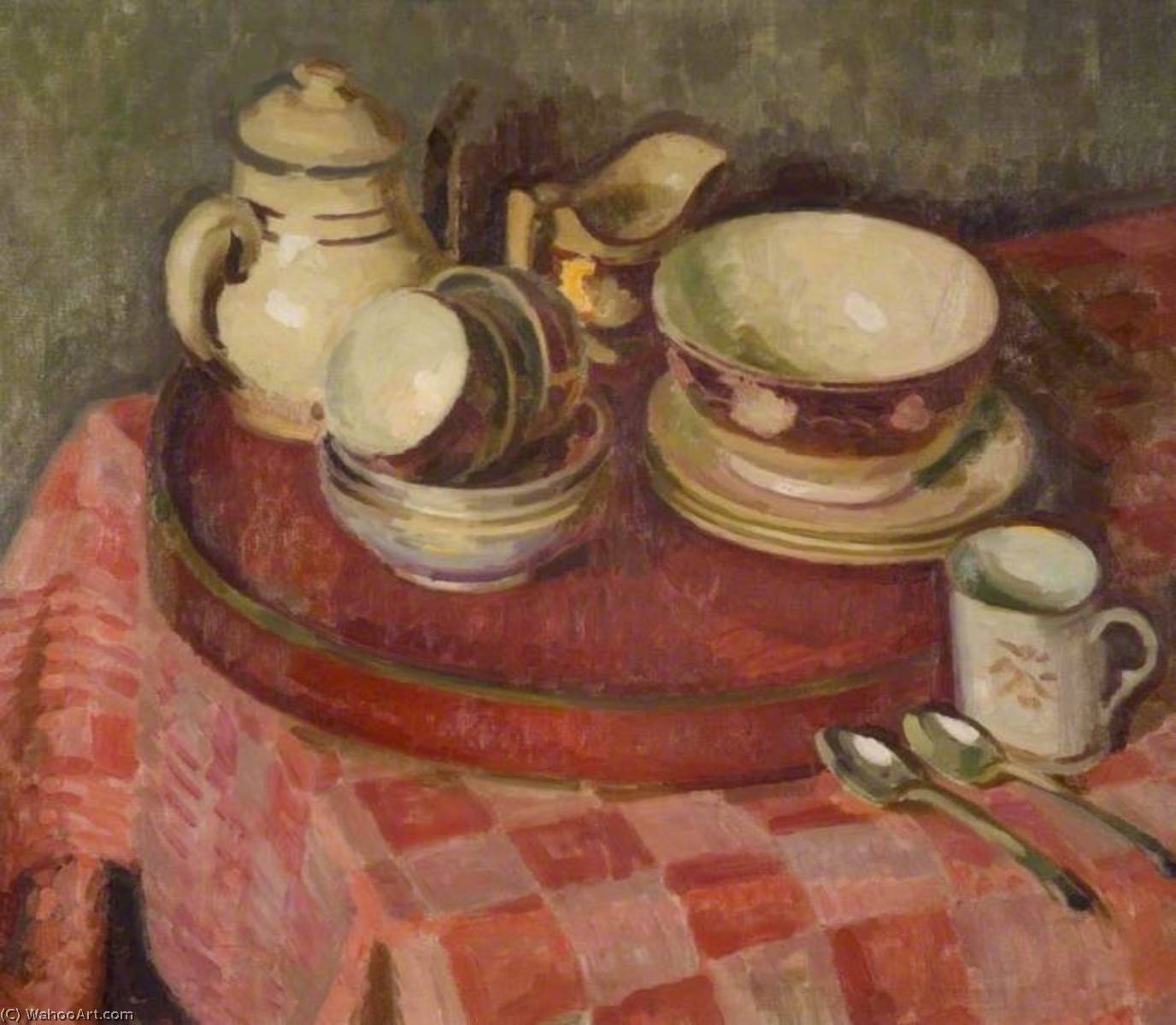 WikiOO.org - Encyclopedia of Fine Arts - Maleri, Artwork Henry Lamb - Tea Things