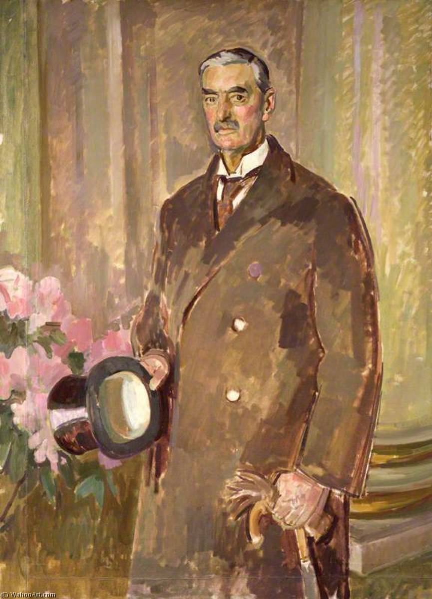 Wikioo.org - The Encyclopedia of Fine Arts - Painting, Artwork by Henry Lamb - (Arthur) Neville Chamberlain