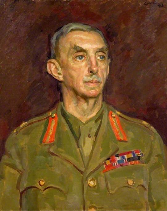 Wikioo.org - The Encyclopedia of Fine Arts - Painting, Artwork by Henry Lamb - Lieutenant General Sir William Dobbie (1879–1964), GCMG, KCB, DSO