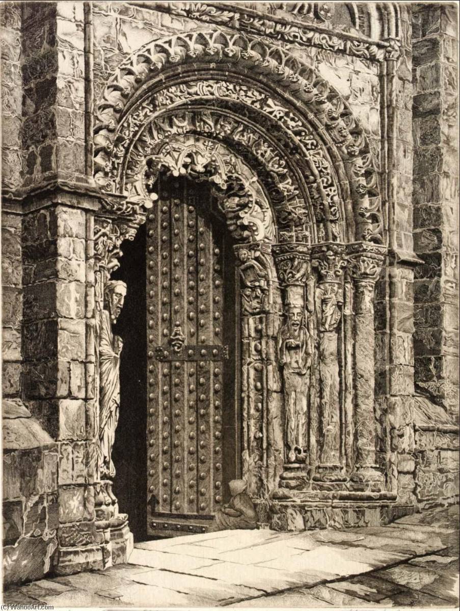 Wikioo.org - Bách khoa toàn thư về mỹ thuật - Vẽ tranh, Tác phẩm nghệ thuật John Taylor Arms - Study in Stone, Cathedral of Orense
