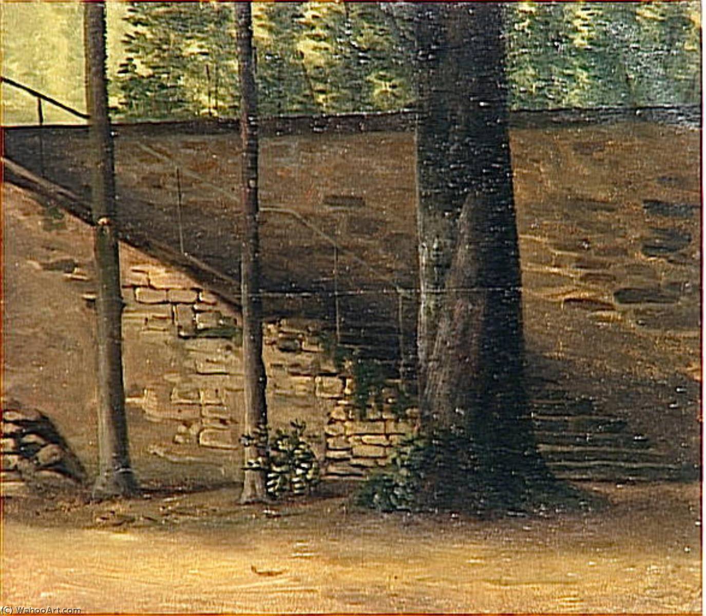 Wikioo.org - The Encyclopedia of Fine Arts - Painting, Artwork by Pierre De Valenciennes - ESCALIER ABOUTISSANT A UNE TERRASSE