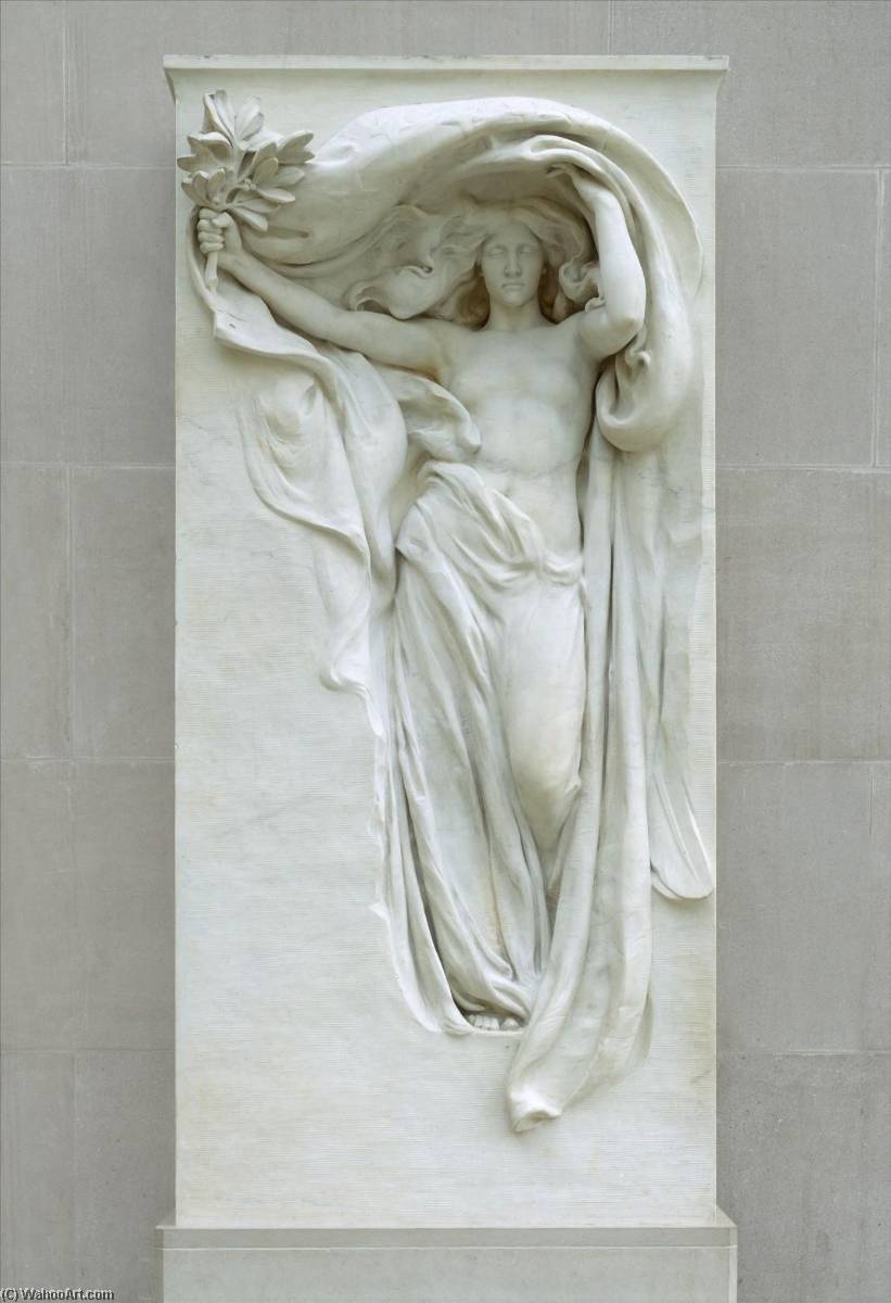 WikiOO.org - Enciclopedia of Fine Arts - Pictura, lucrări de artă Daniel Chester French - Mourning Victory (From the Melvin Memorial)