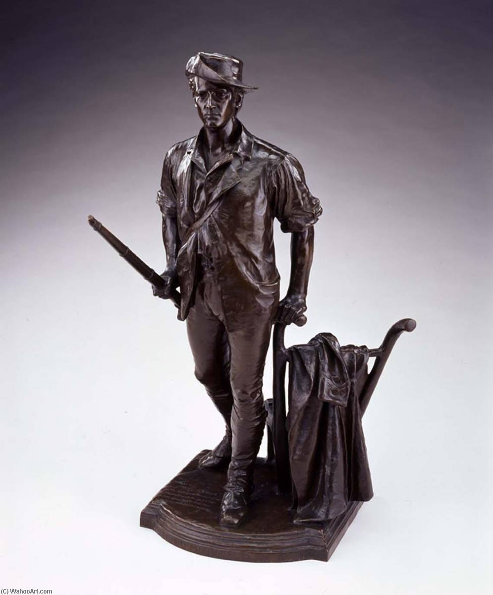 WikiOO.org - Encyclopedia of Fine Arts - Maalaus, taideteos Daniel Chester French - Concord Minute Man of 1775