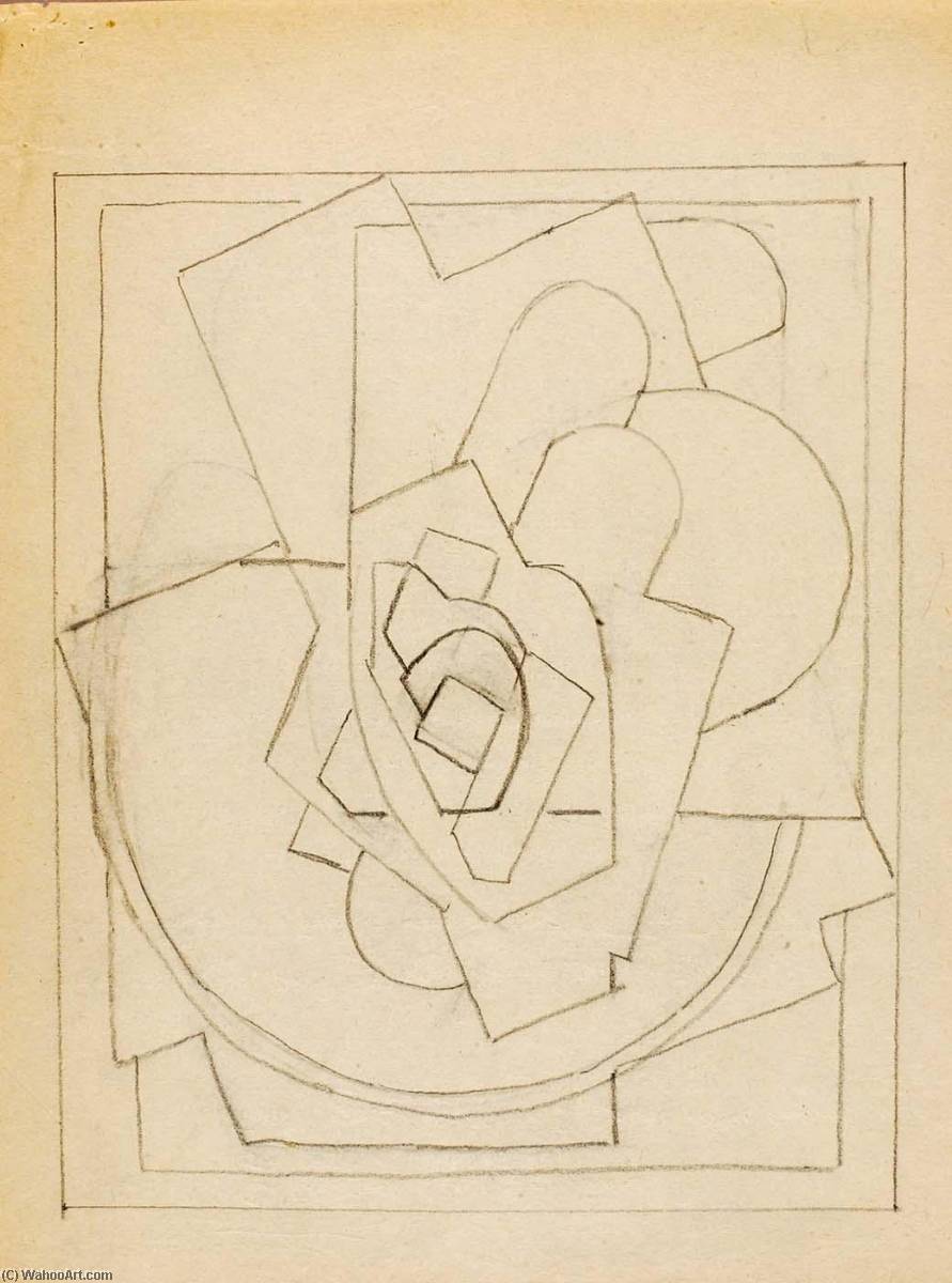 WikiOO.org - Encyclopedia of Fine Arts - Lukisan, Artwork Blanche Lazzell - Untitled (Abstract Sketch 3)
