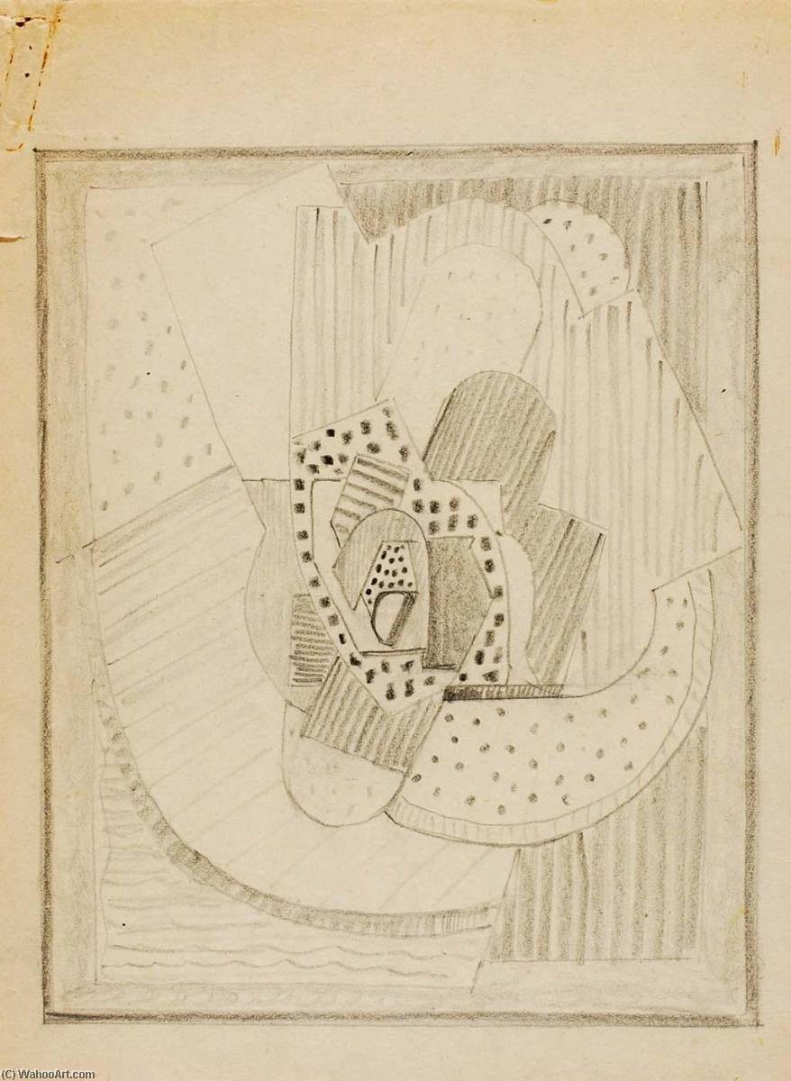 WikiOO.org - Encyclopedia of Fine Arts - Maalaus, taideteos Blanche Lazzell - Untitled (Abstract Sketch 9)