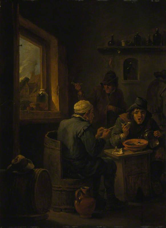 Wikioo.org - The Encyclopedia of Fine Arts - Painting, Artwork by David Teniers Ii Le Jeune - Boors Drinking