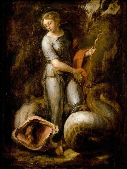 Wikioo.org – L'Enciclopedia delle Belle Arti - Pittura, Opere di David The Younger Teniers - santa margherita ( dopo raphael )