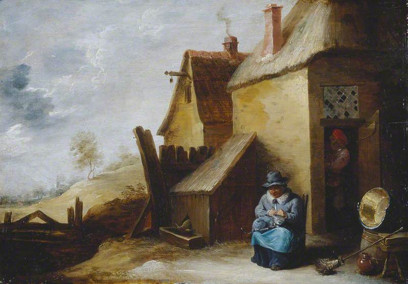 Wikioo.org - The Encyclopedia of Fine Arts - Painting, Artwork by David The Younger Teniers - Cottage in a Landscape