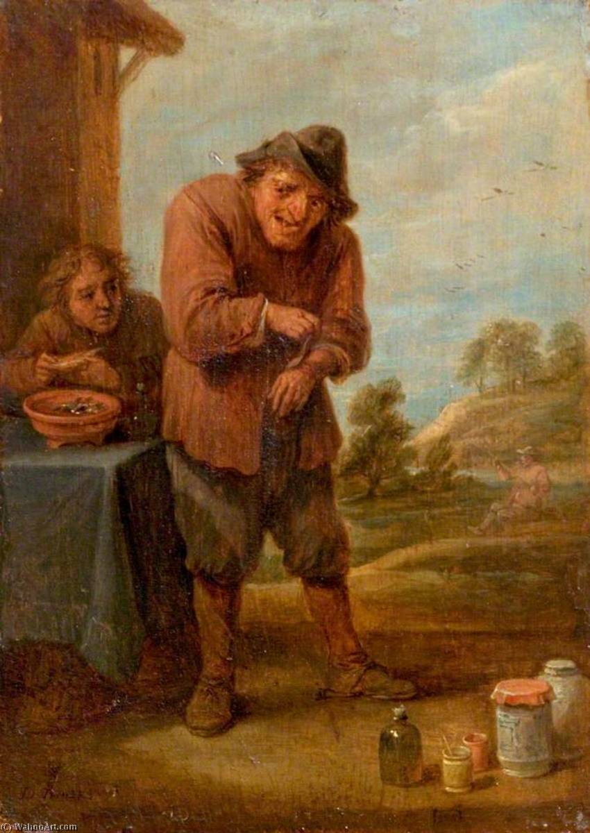 Wikioo.org - The Encyclopedia of Fine Arts - Painting, Artwork by David Teniers Ii Le Jeune - The Sense of Feeling