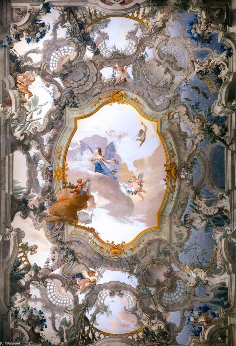 Wikioo.org - The Encyclopedia of Fine Arts - Painting, Artwork by Andrea Urbani - Ceiling fresco