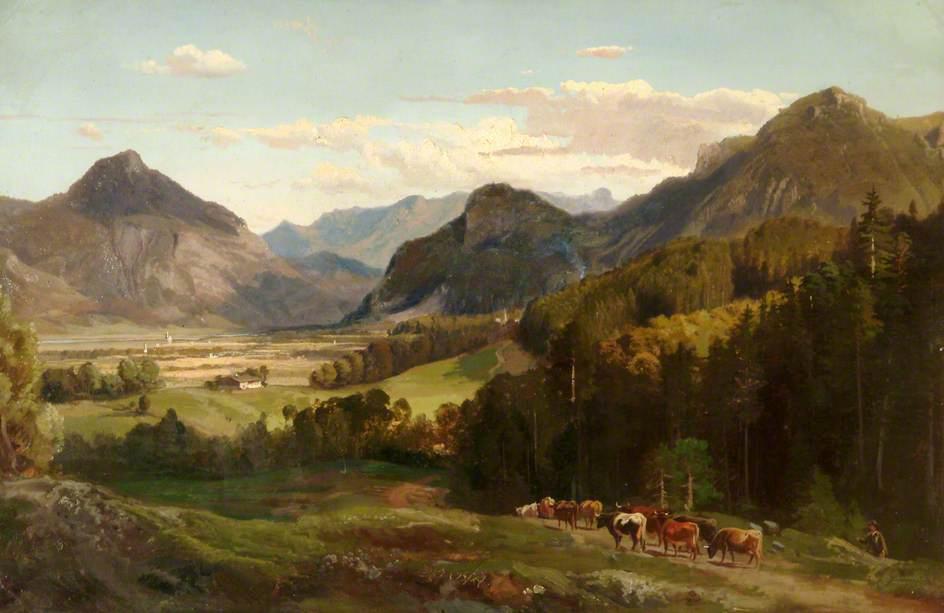 Wikioo.org - The Encyclopedia of Fine Arts - Painting, Artwork by Frederick Lee Bridell - In the Austrian Tyrol