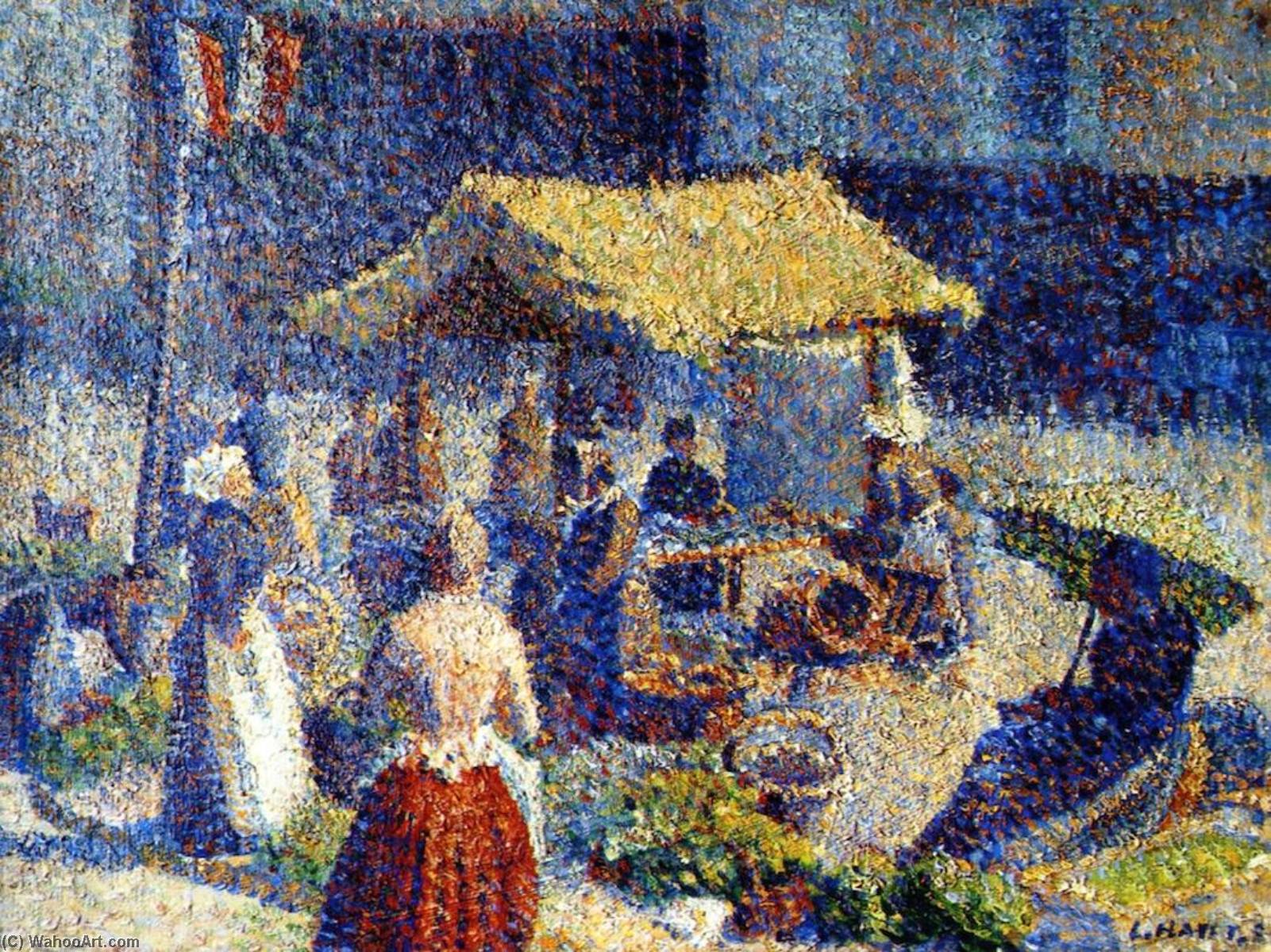 Wikioo.org - The Encyclopedia of Fine Arts - Painting, Artwork by Louis Hayet - Market in Pontoise