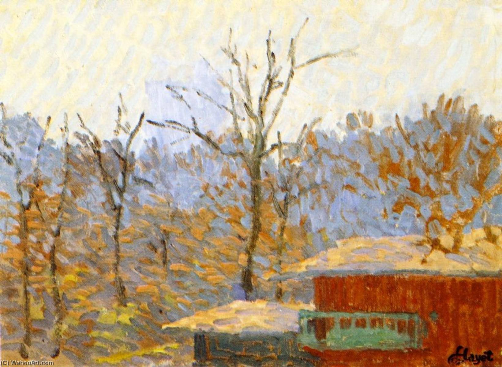 Wikioo.org - The Encyclopedia of Fine Arts - Painting, Artwork by Louis Hayet - Landscape with Cabin