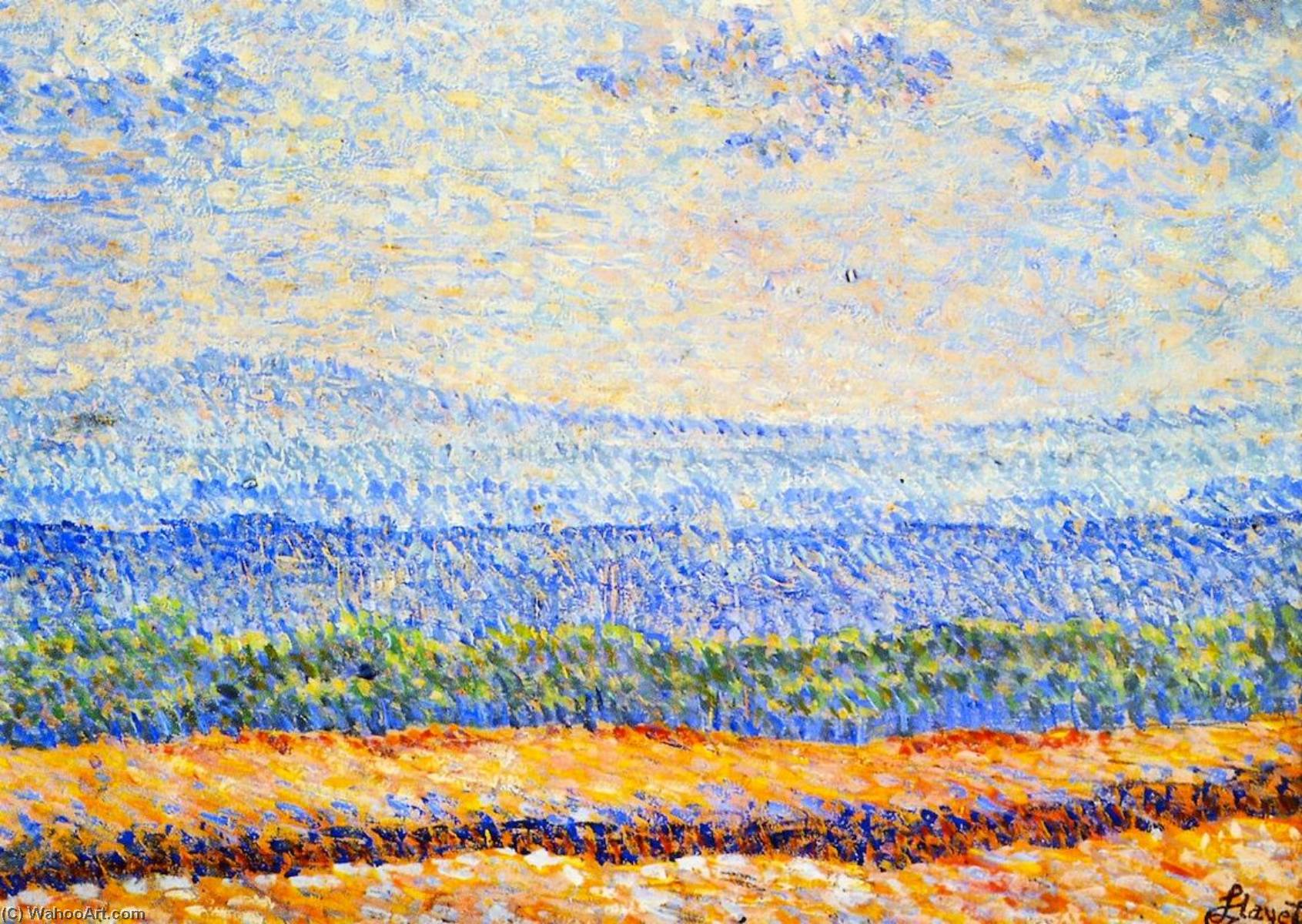 WikiOO.org - Encyclopedia of Fine Arts - Maľba, Artwork Louis Hayet - Landscape of Vexin