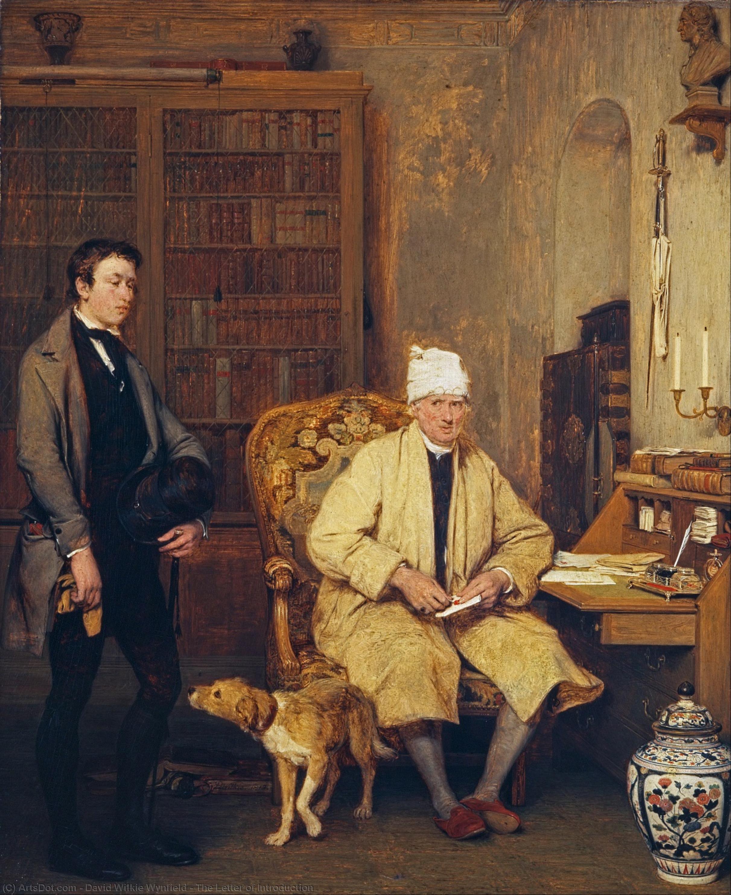 WikiOO.org - אנציקלופדיה לאמנויות יפות - ציור, יצירות אמנות David Wilkie Wynfield - The Letter of Introduction