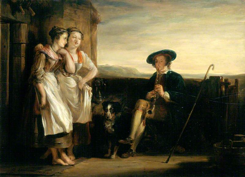 Wikioo.org - The Encyclopedia of Fine Arts - Painting, Artwork by David Wilkie Wynfield - The Gentle Shepherd