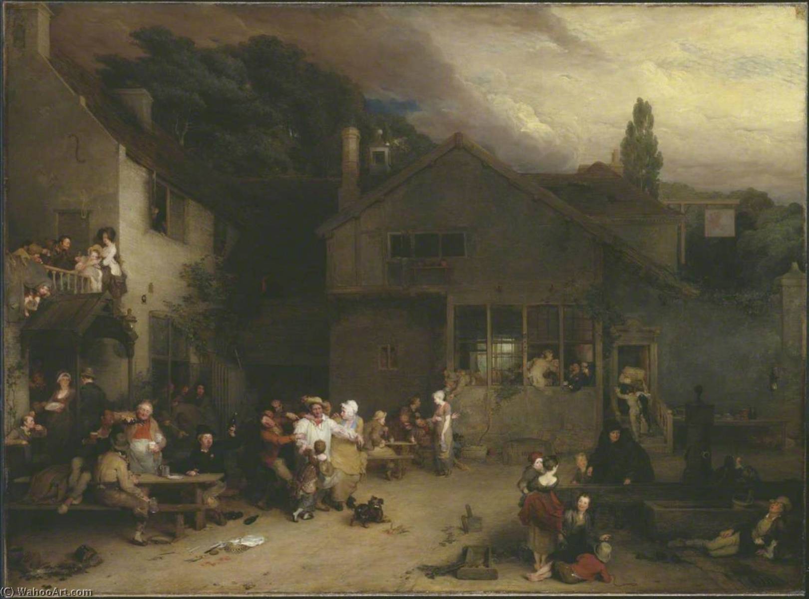 Wikioo.org - The Encyclopedia of Fine Arts - Painting, Artwork by David Wilkie Wynfield - The Village Holiday