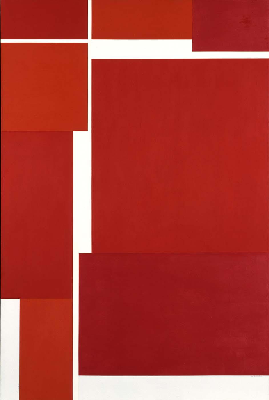 Wikioo.org - The Encyclopedia of Fine Arts - Painting, Artwork by Ilya Bolotowsky - Vibrant Reds