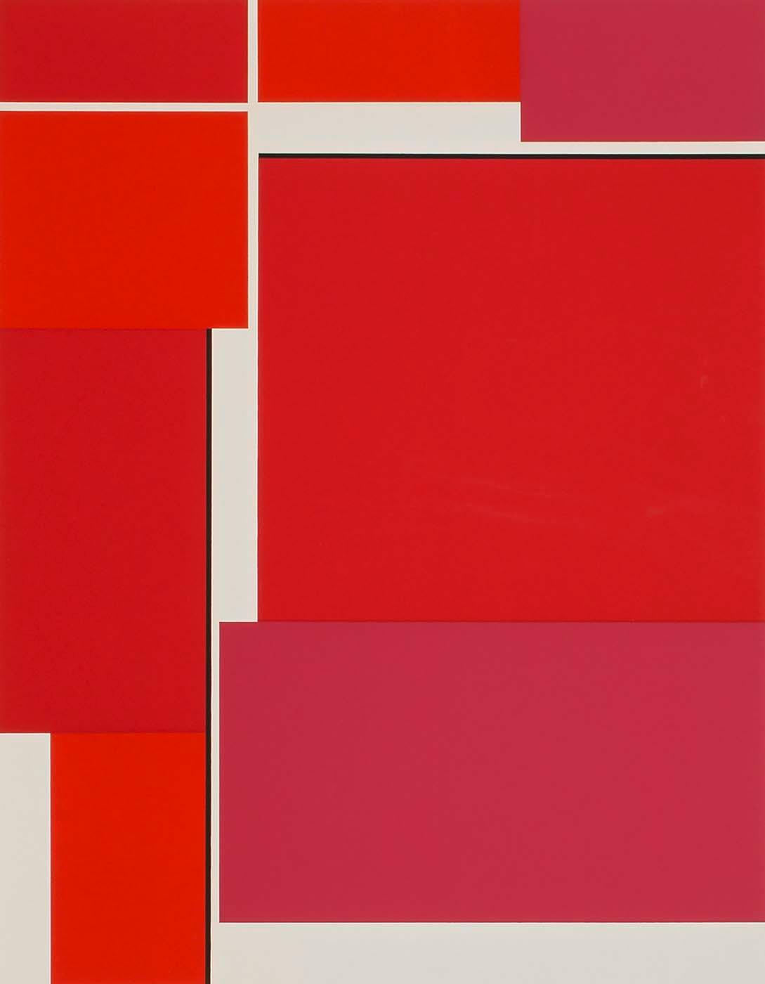 WikiOO.org - Encyclopedia of Fine Arts - Målning, konstverk Ilya Bolotowsky - Interlocking Reds