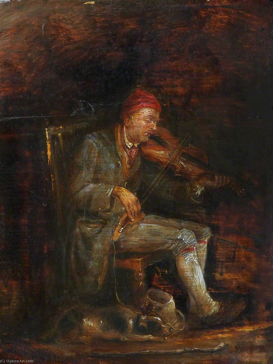 Wikioo.org - The Encyclopedia of Fine Arts - Painting, Artwork by David Wilkie Wynfield - Study for 'The Blind Fiddler'