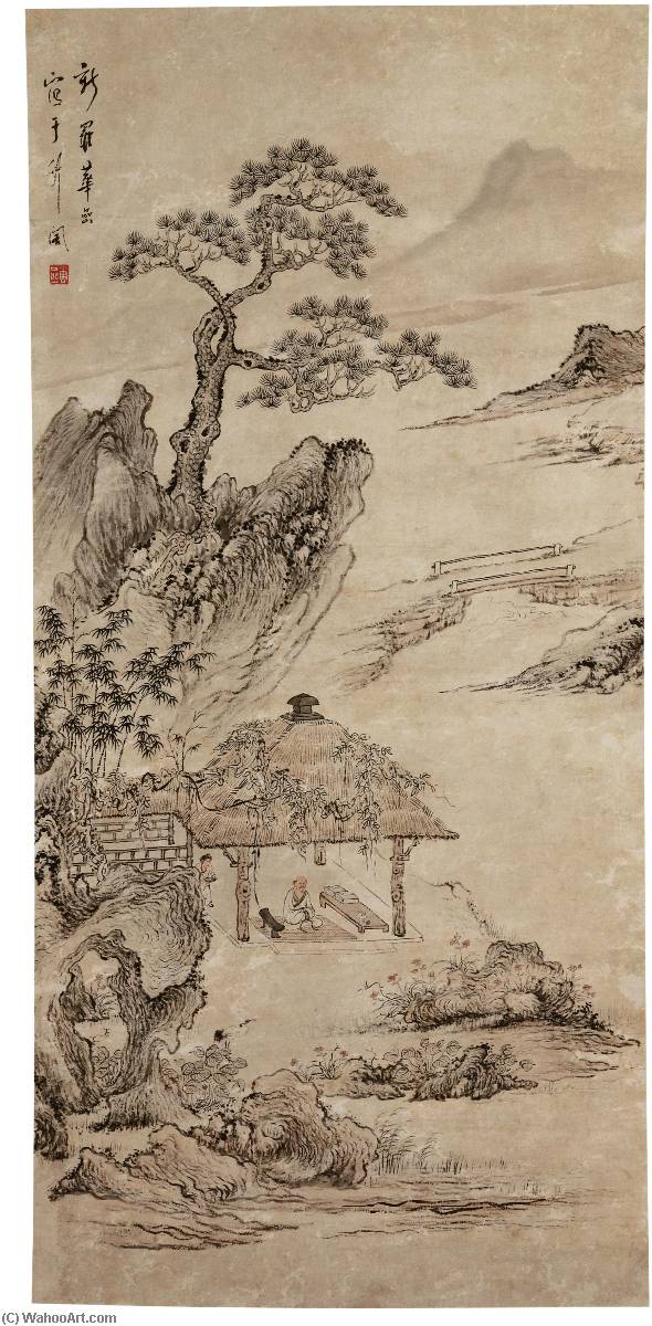 Wikioo.org - The Encyclopedia of Fine Arts - Painting, Artwork by Hua Yan - RELEASING A CRANE