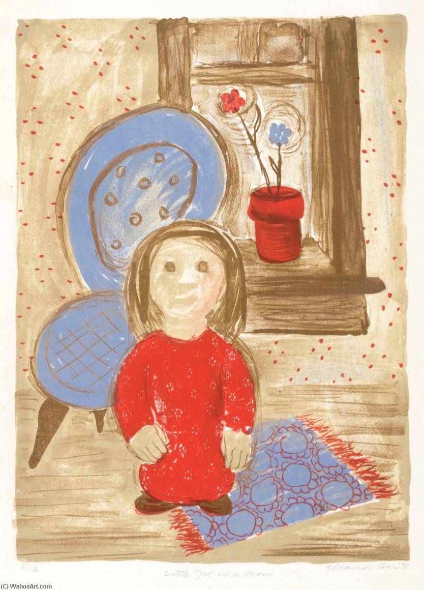 Wikioo.org - The Encyclopedia of Fine Arts - Painting, Artwork by Eleanor Coen - Little Girl in a Room
