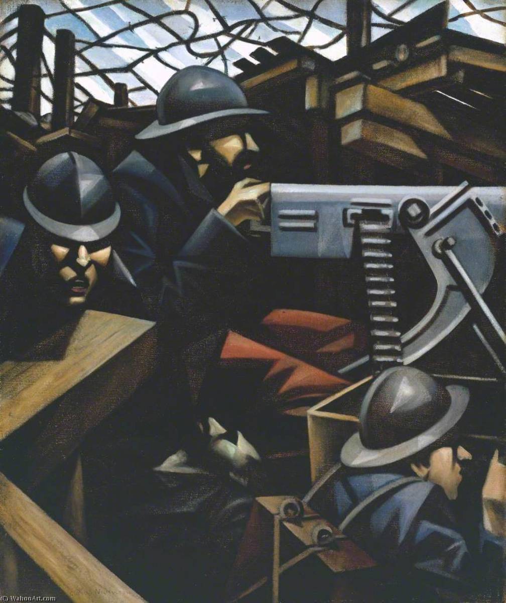 Wikioo.org - The Encyclopedia of Fine Arts - Painting, Artwork by Christopher Richard Wynne Nevinson - La Mitrailleuse