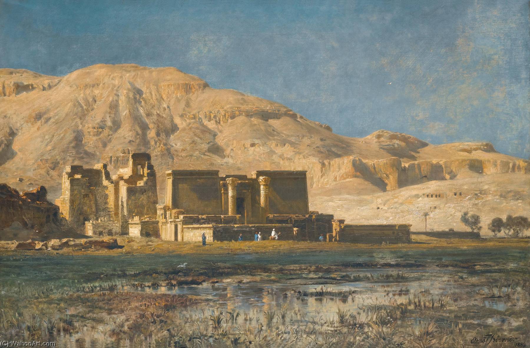 WikiOO.org - Encyclopedia of Fine Arts - Lukisan, Artwork Ernst Koerner - The Plain of Thebes