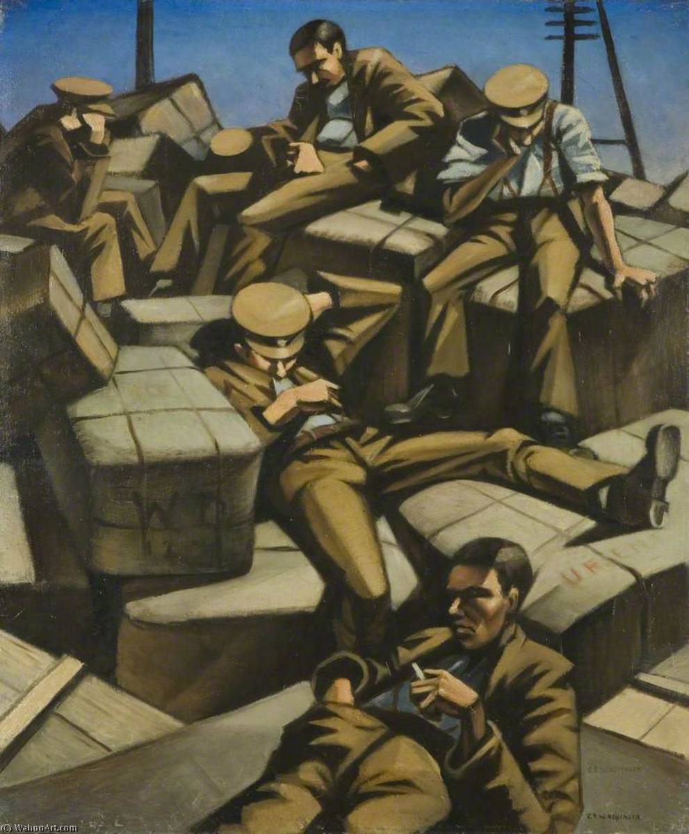 Wikioo.org - The Encyclopedia of Fine Arts - Painting, Artwork by Christopher Richard Wynne Nevinson - Dog Tired