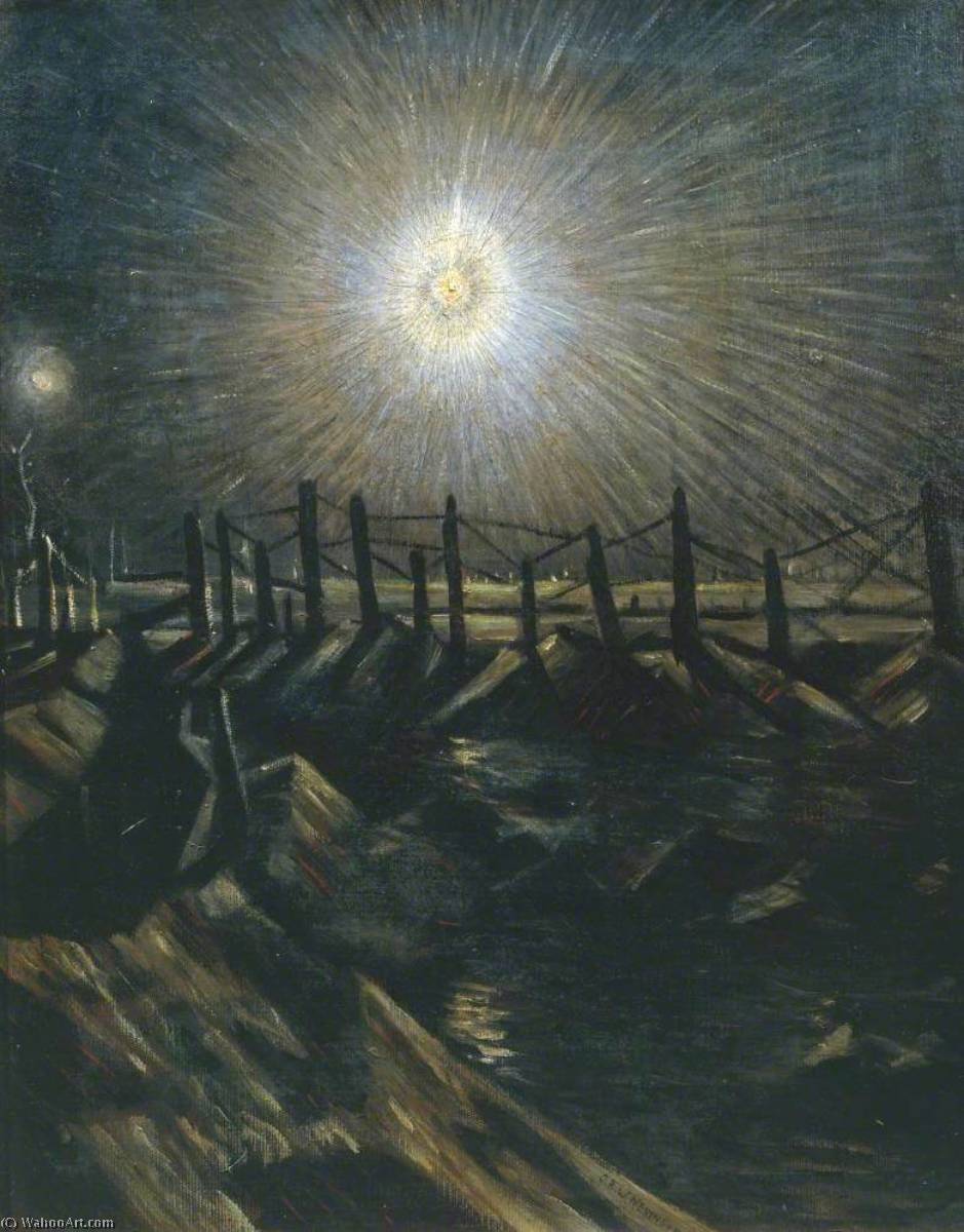 Wikioo.org - The Encyclopedia of Fine Arts - Painting, Artwork by Christopher Richard Wynne Nevinson - A Star Shell