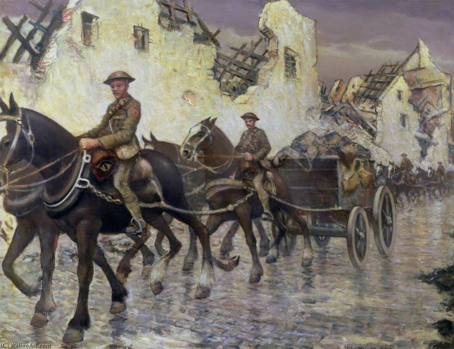 Wikioo.org - The Encyclopedia of Fine Arts - Painting, Artwork by Christopher Richard Wynne Nevinson - After the Recapture of Bapaume, France