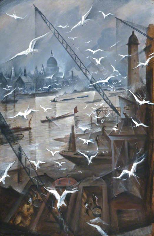 Wikioo.org - The Encyclopedia of Fine Arts - Painting, Artwork by Christopher Richard Wynne Nevinson - London, Winter