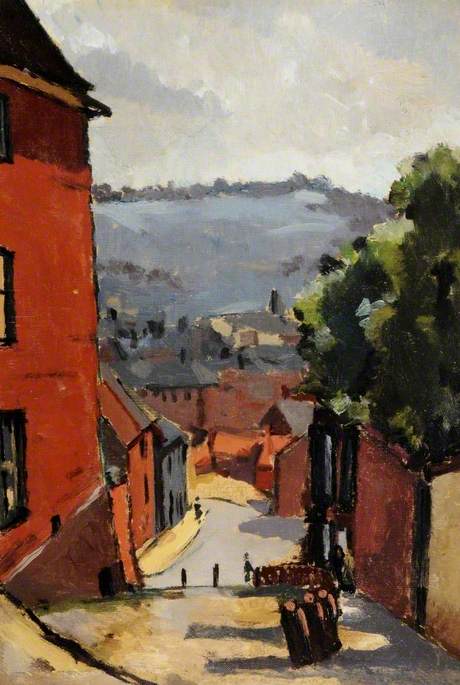 Wikioo.org - The Encyclopedia of Fine Arts - Painting, Artwork by Christopher Richard Wynne Nevinson - Steep Hill, Lincoln