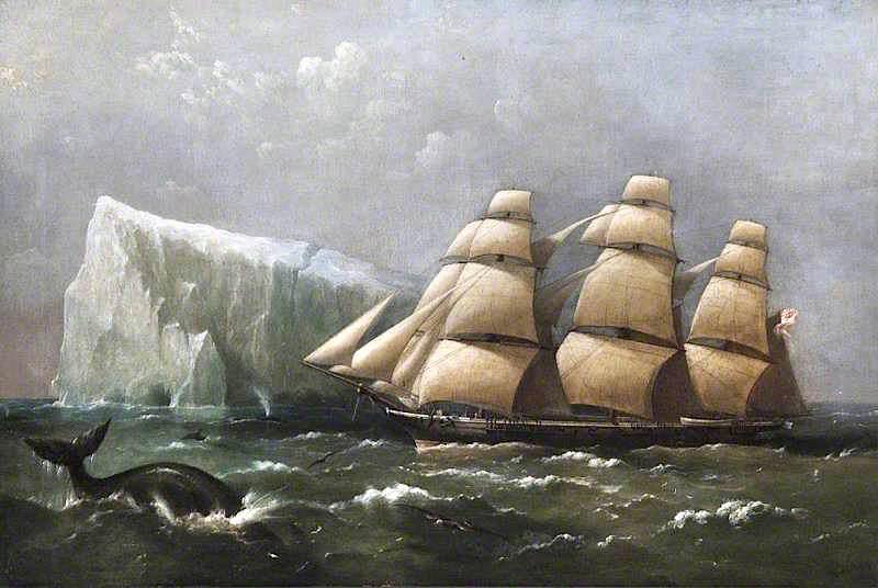 Wikioo.org - The Encyclopedia of Fine Arts - Painting, Artwork by Richard Brydges Beechey - HMS Scout Passing an Iceberg, 4 March 1875
