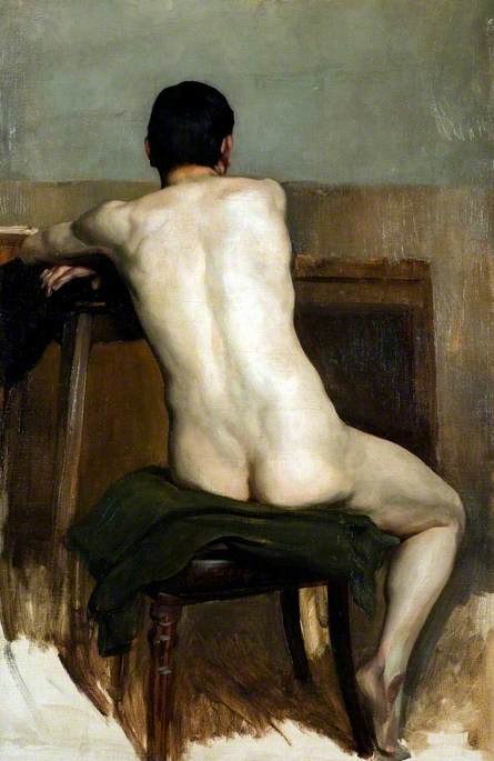 WikiOO.org - Encyclopedia of Fine Arts - Målning, konstverk Brian Hatton - Seated Nude
