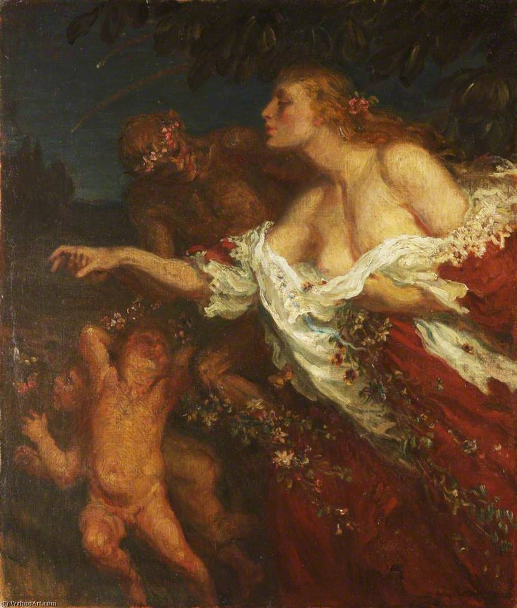 WikiOO.org - אנציקלופדיה לאמנויות יפות - ציור, יצירות אמנות Brian Hatton - Night Piece to Julia