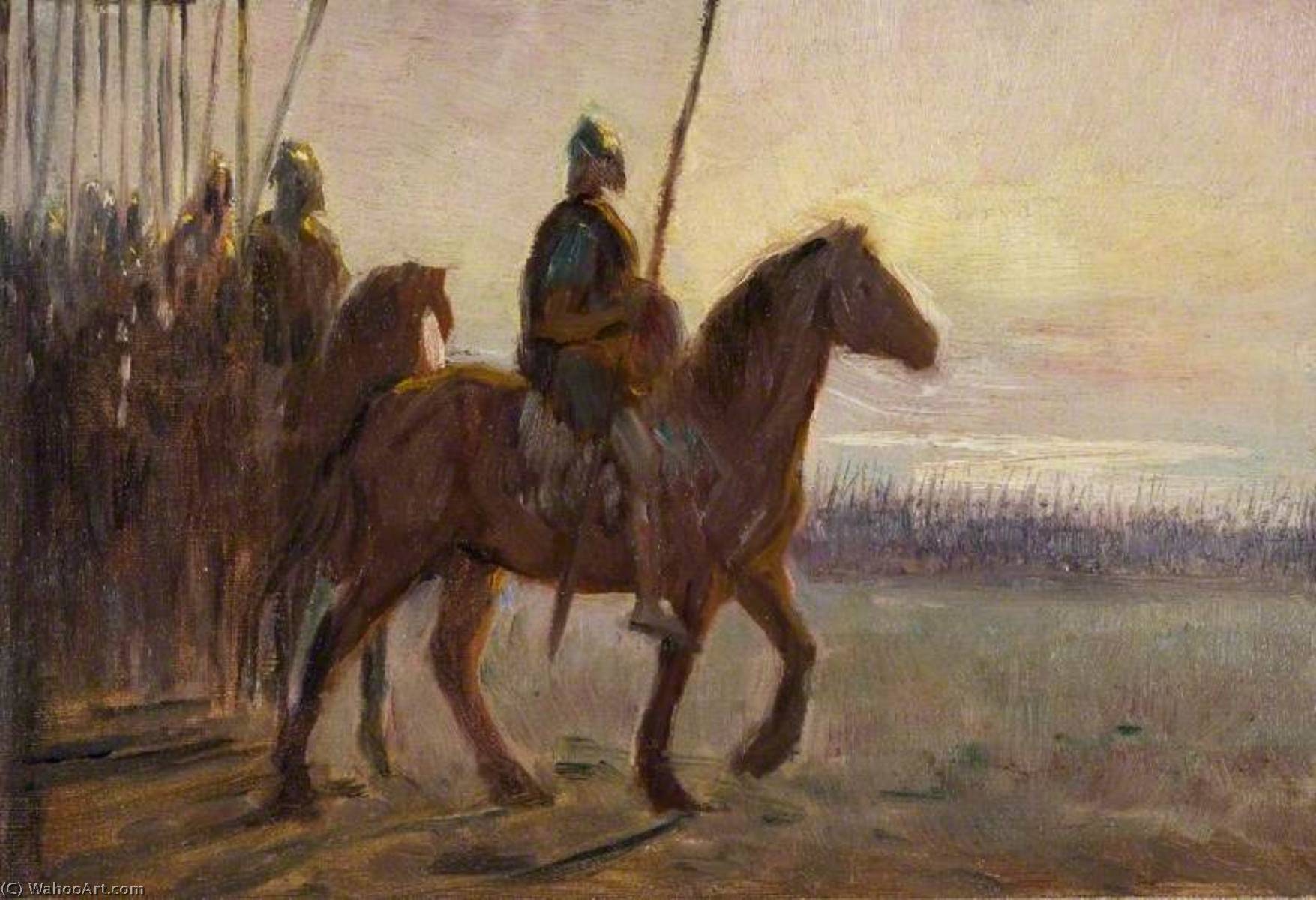 WikiOO.org - Encyclopedia of Fine Arts - Maľba, Artwork Brian Hatton - To Battle Knights