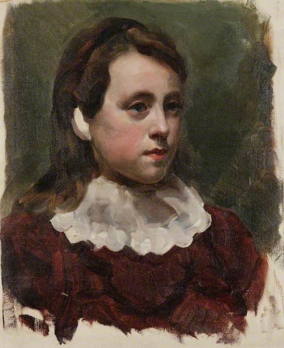 Wikioo.org - The Encyclopedia of Fine Arts - Painting, Artwork by Brian Hatton - Portrait of a Young Girl