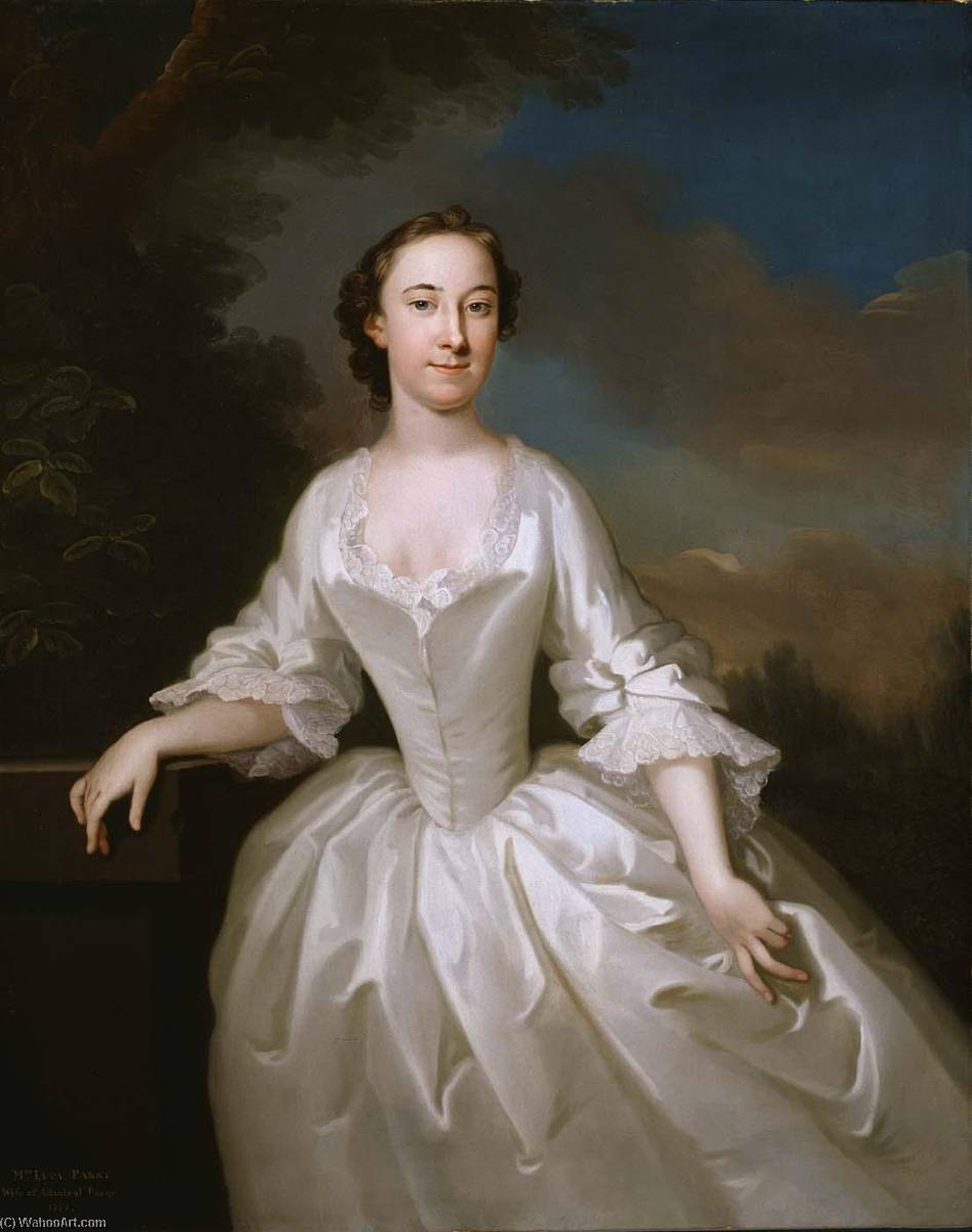 Wikioo.org - The Encyclopedia of Fine Arts - Painting, Artwork by John Wollaston - Portrait of Lucy Parry, Wife of Admiral Parry