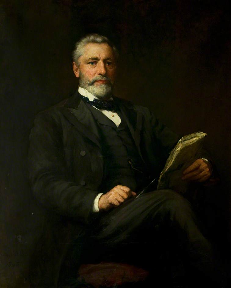 Wikioo.org - The Encyclopedia of Fine Arts - Painting, Artwork by Walter William Ouless - Alderman Edward Wood (1839–1917), JP, Mayor of Leicester (1888, 1895, 1901 1906)